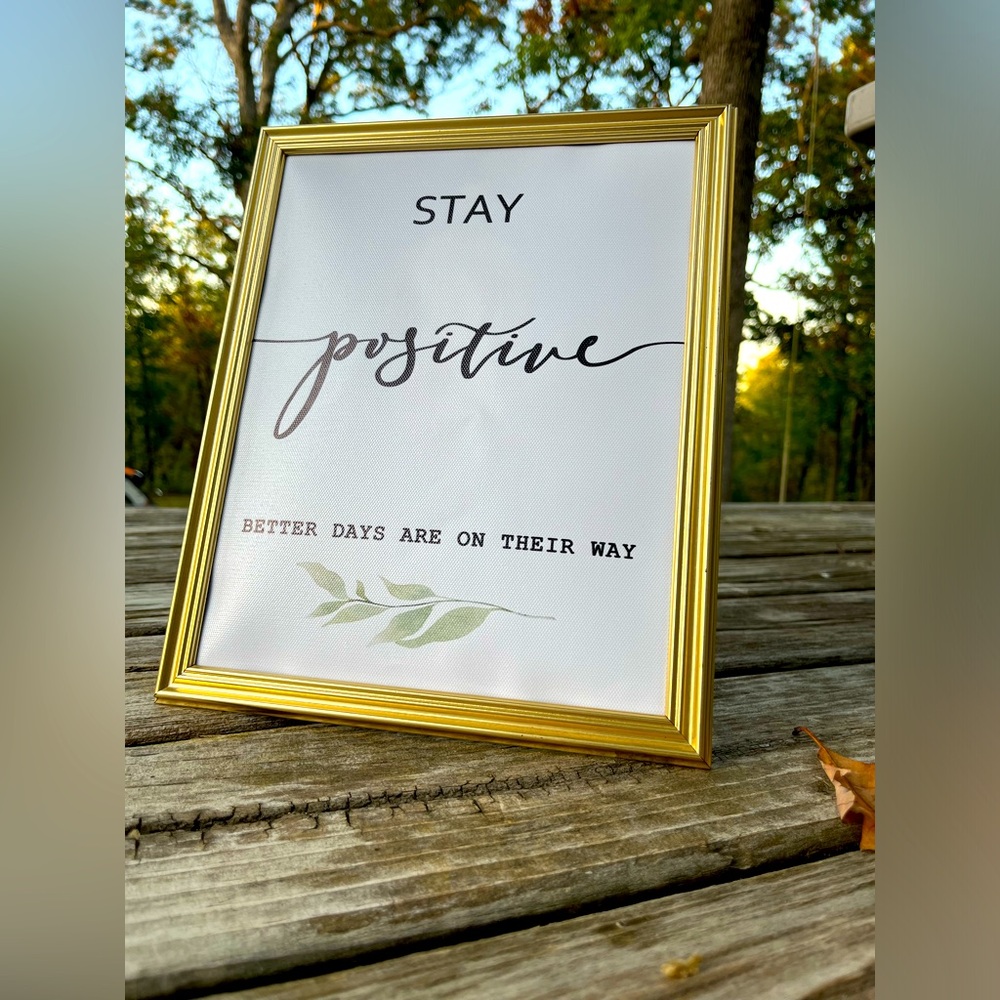🌿Stay Positive Canvas Print🌿 8x11 Flat Print Aesthetic Simple Decor